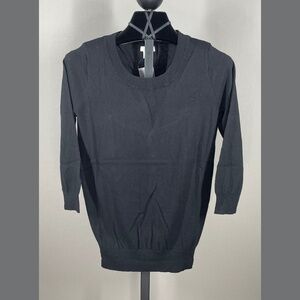 NEW J Crew Shirt Womens XXS black knit cotton preppy casual classic